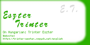 eszter trinter business card